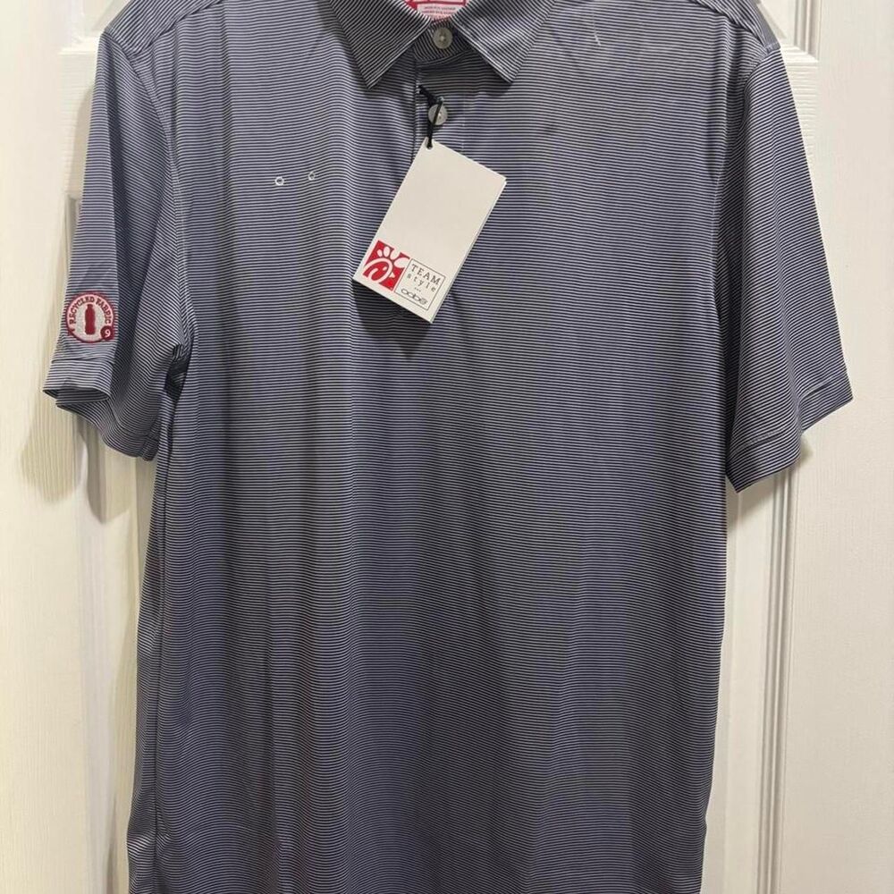 Unbranded Men's Grey and Blue Polo-shirts